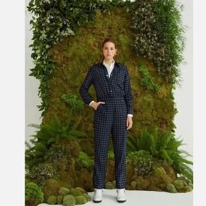 NWT $225 Scotch & Soda‎ Plaid All in One Check Jumpsuit Size M